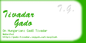 tivadar gado business card